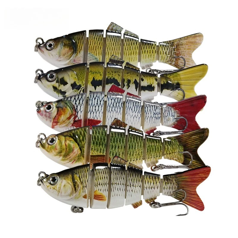 

2pcs 19g Fishing Lures Multi Jointed Swimbait Crank Bait Slow Sinking Bionic Artificial Bait Saltwater Trout Bass Fishing Acce