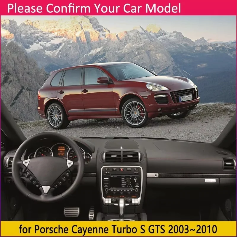 Car Dashboard Cover Pad for Porsche Cayenne Turbo S GTS 2003~2010 Anti-Slip Anti-UV Mat Shade Dashmat Protect Carpet Accessories