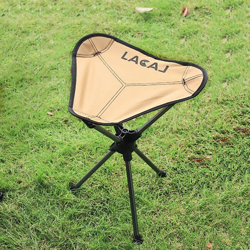 

Portable Outdoor Leisure Folding Small Mazar Super Light Aluminum Alloy Rotating Triangle Chair Fishing Camping Bench