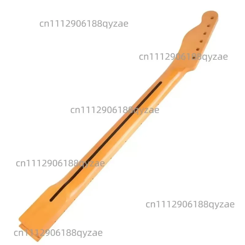 22 Fret Electric Guitar Neck - Canadian Maple Telecaster Style with Bright Yellow Finish, for TL or Midline Body