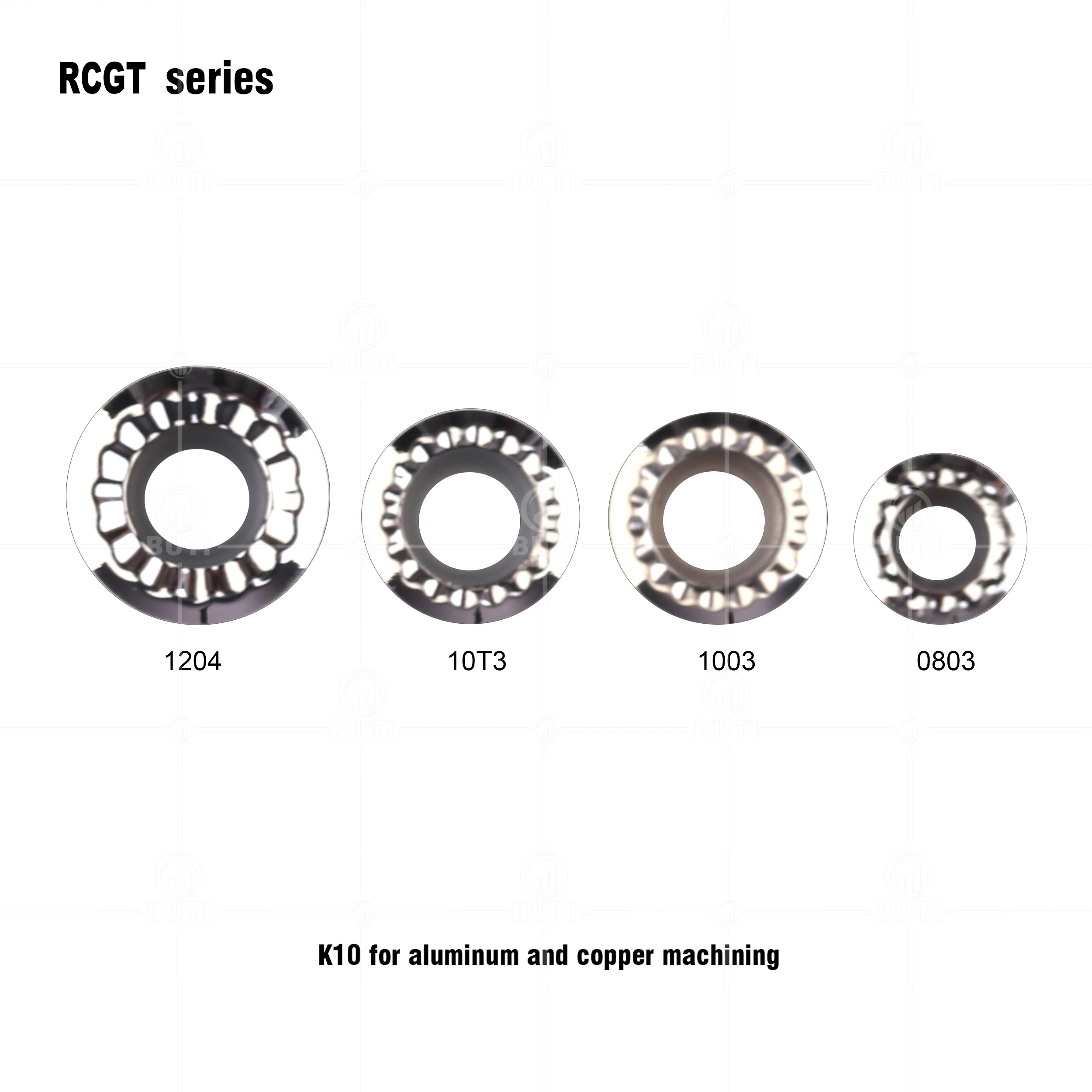 Imagem -05 - Deskar 100 Original Rcgt1204mo-al K10 Cnc Torno Cortador de Corte de Carboneto Inserir Ferramenta Parte Ferramenta de Torneamento Lâmina de Fresagem para Alumínio
