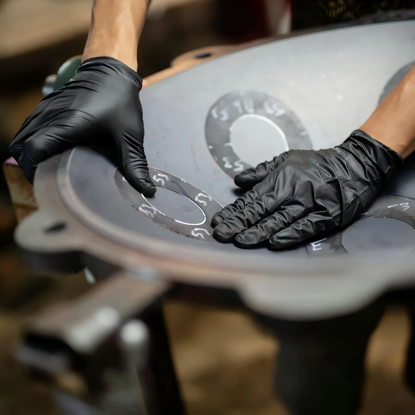 

Industrial grade black disposable nitrile gloves, thickened, durable, oil resistant, stab resistant gloves, tattoo resistant, automotive repair, food processing protective gloves