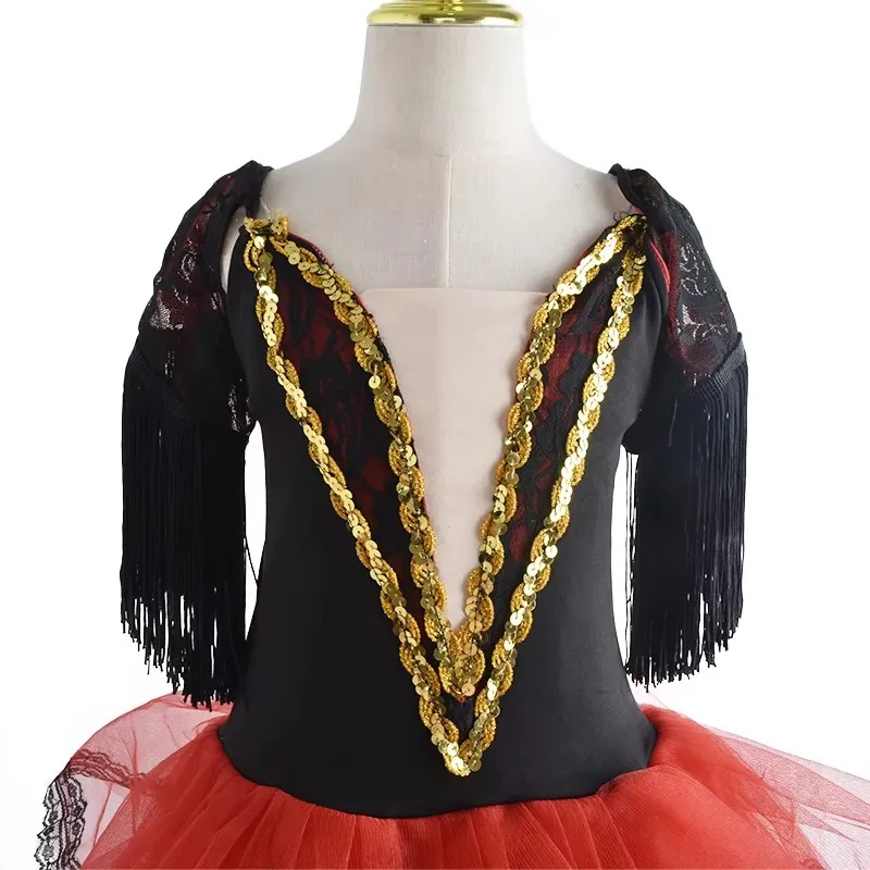 Robe de Ballet pour filles mignonnes pour enfants et femmes, en mousseline de soie blanche, robe Carmen professionnelle pour adultes, robe de danse de ballet moderne f