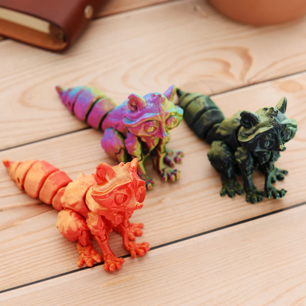 3D Printed Toys Animals Figures Multi-joint Model Ornamental Decorations Relieving Desktop Novelty Creativity Kids Gifts Toy