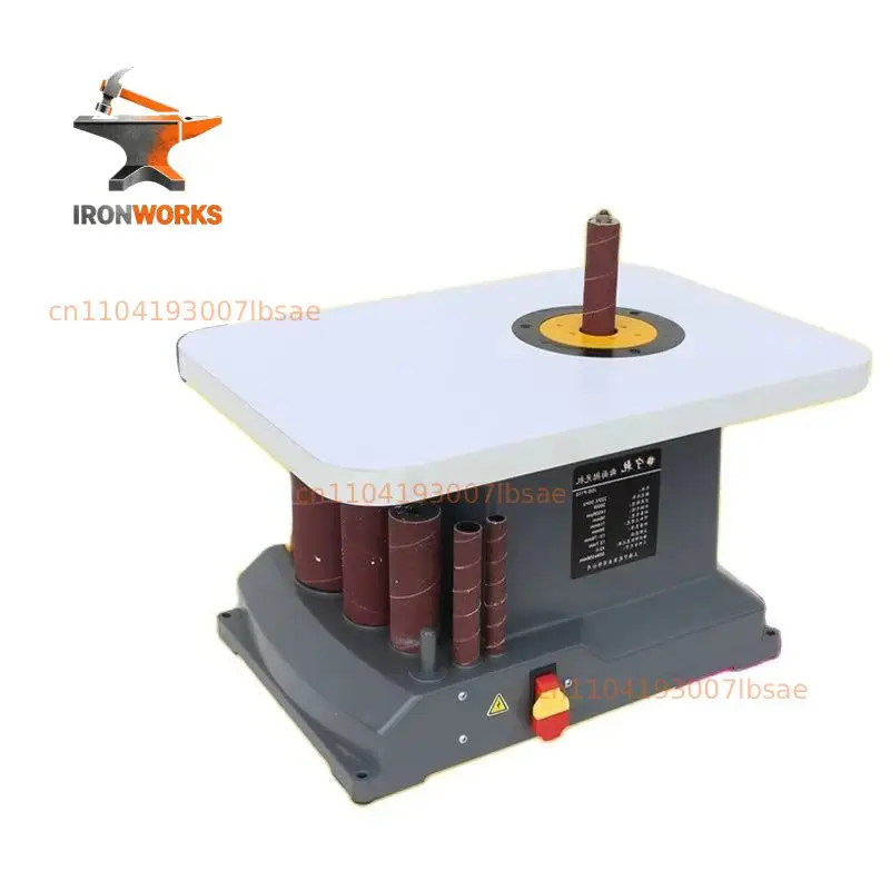 350W Shaft Sanding Machine Woodworking Machinery Special-shaped Woodworking Arc Sanding Machine