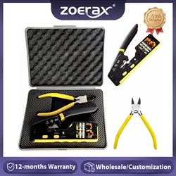 Kit de Herramientas de Crimpado ZoeRax RJ45, Kit de Herramientas de Crimpado Ethernet Cat6, Cat6A, Cat5, Cat5e con un Crimpador Ethernet 8P/6P
