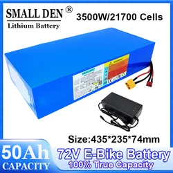 72V 50Ah 21700 Lithium Battery Pack A-level Battery Cells Long Endurance 50A BMS 3000W High Power Battery+84V 5A Charger