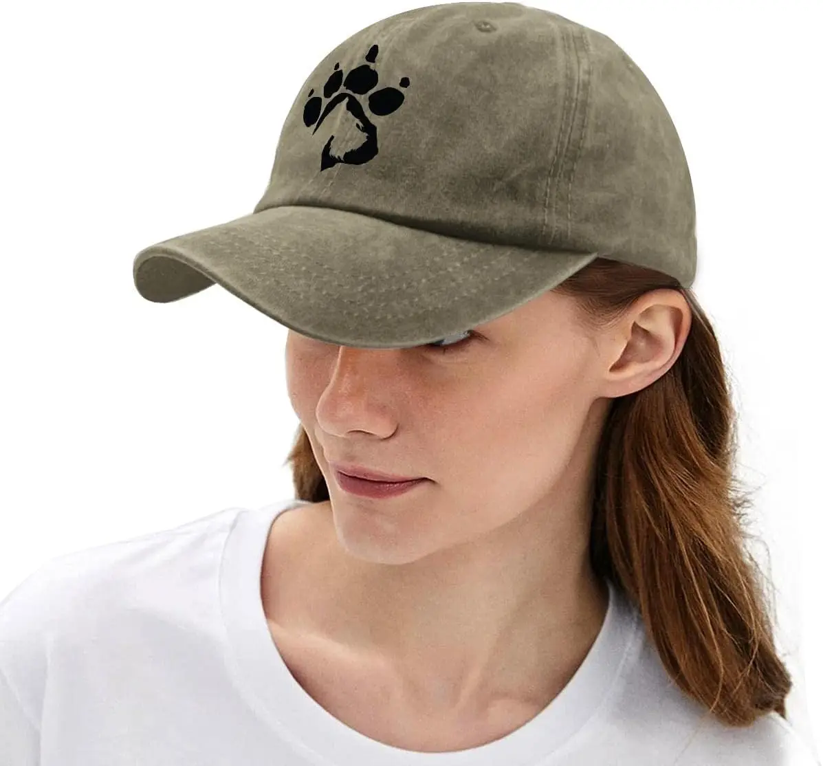 Schnauzer Paw Print Dad Hat Adjustable Lightweight Dog Owner Hats for Men Baseball Cap Cotton Climbing Cap Dog Lover