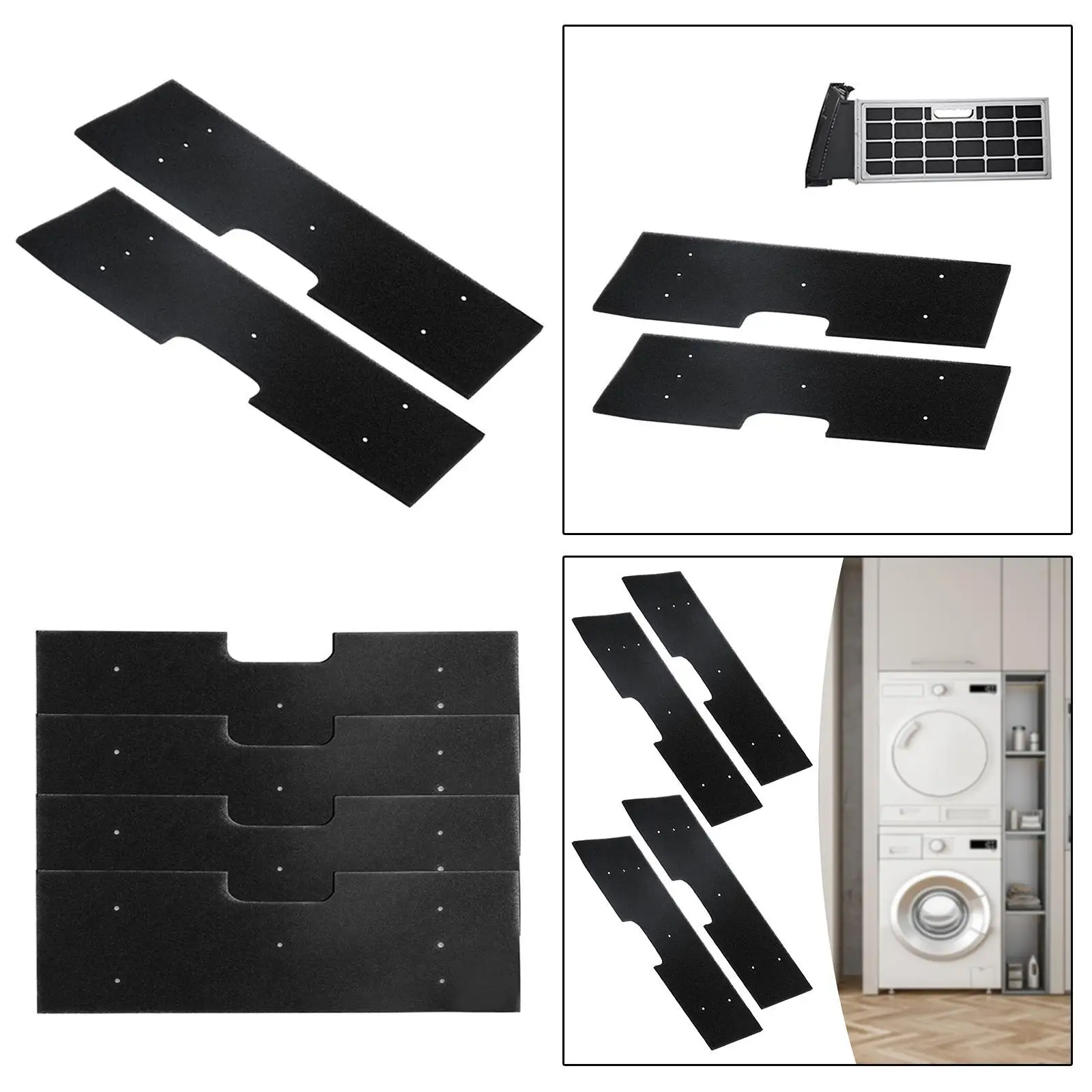 فلتر بديل لفلتر الوبر سهل التركيب، منظف لمجموعة مجفف غسالة ملف تعريف GE، قابل لإعادة الاستخدام، فلتر رغوي قابل للغسل يدويًا #4