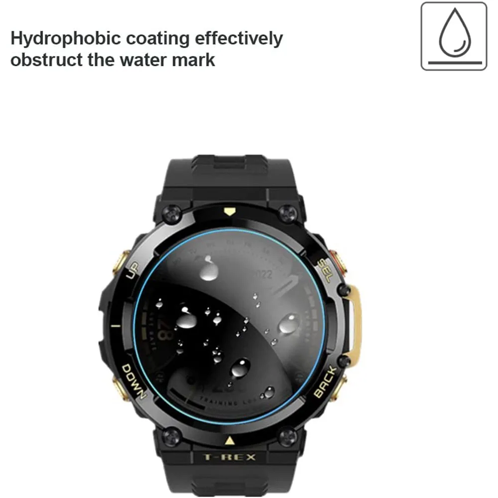 BEHUA قسط الزجاج المقسى واقي للشاشة السينمائي ل Huami Amazfit T-Rex2 ساعة ذكية المضادة للخدش تغطية الفيلم الملحقات