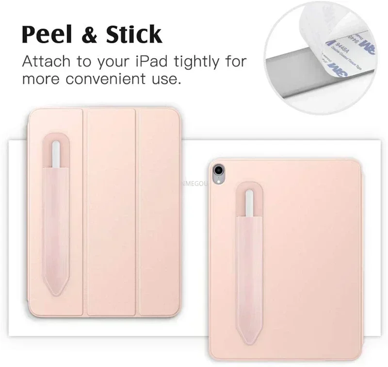Suporte de lápis adesivo caso para apple ipad ar 2 3 4 2020 2021 pro 11 10.2 10.9 9.7 12.9 Polegada mini 6 stylus caneta manga protetora