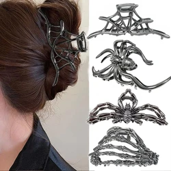 New Spider Web Metal Hair Crab Clips Alloy Halloween Hair Claw Clips Hairgrip Hairpin Barrette Clamps Party Hair Accessories
