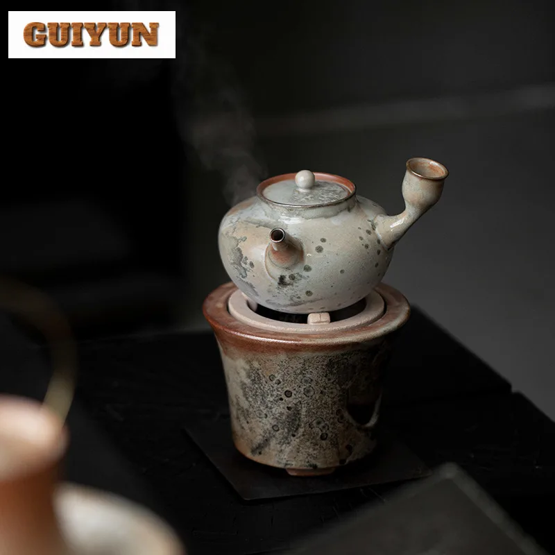 

Ink Wood-fired Porcelain Tea Warmer Holder Alcohol Burner Stove Kettle Stand Baked Milk Jar Carbon Furnace Cafes Accessories