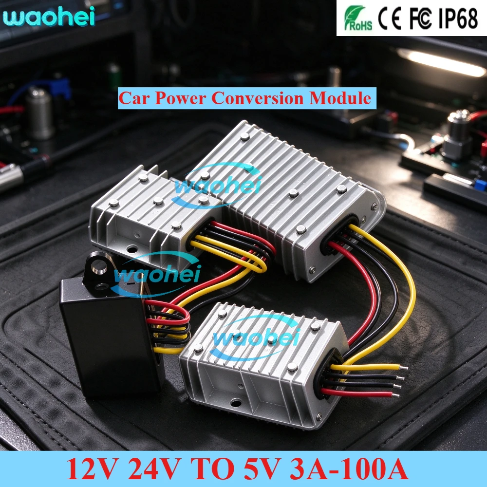 Buck Step Down 12V 24V To 5V 5V 3A 5A 10A-100A DC DC Converter Voltage Converter Voltage Regulator Reliable Car LED Power Supply