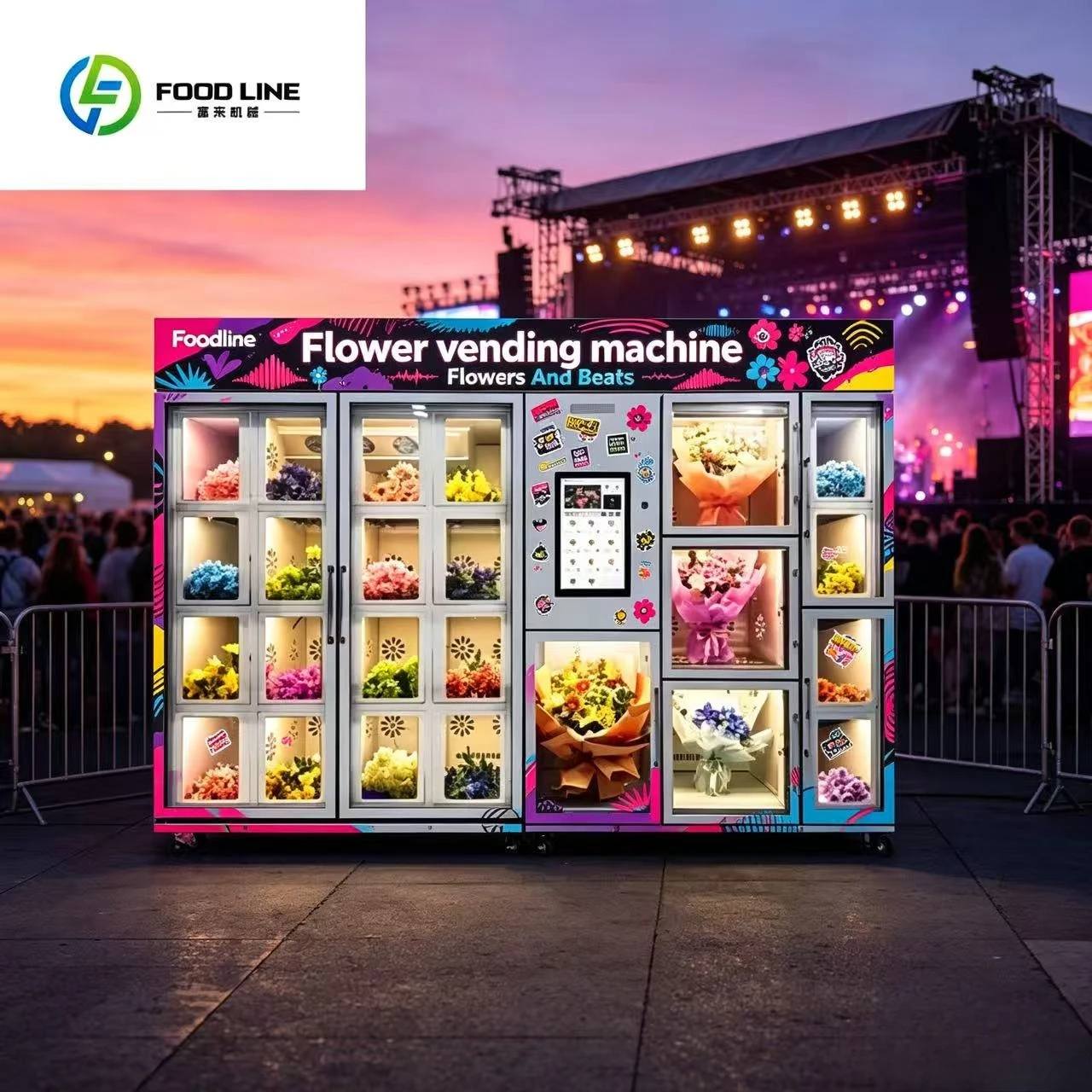 FL Customized High Quality Wholesale Self Service Machine for Flower Shop Fresh Flower Vending Machine Smart Technology Business