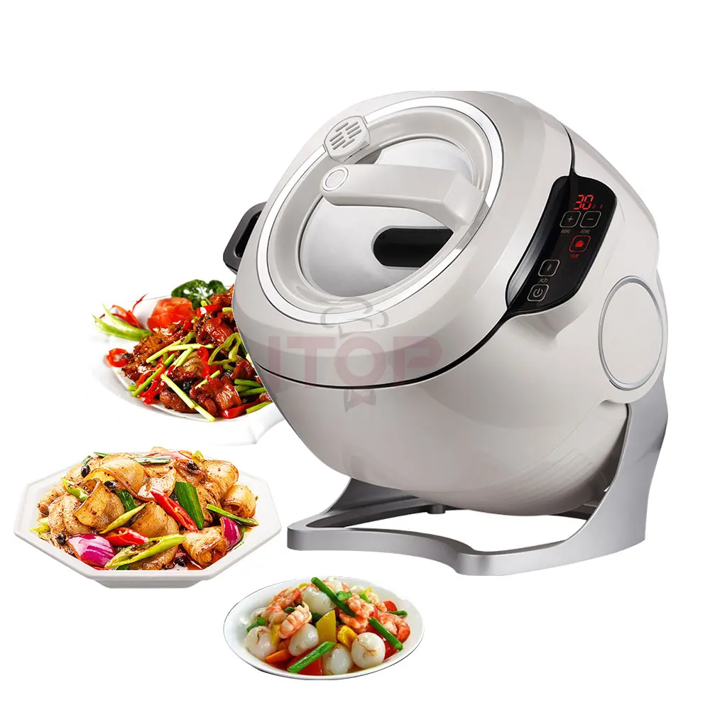 Industrial Restaurant Kitchen Stir Fryer Fried Rice Multifunctional Cooking Robot Machine 110V/220V Cooking Robot