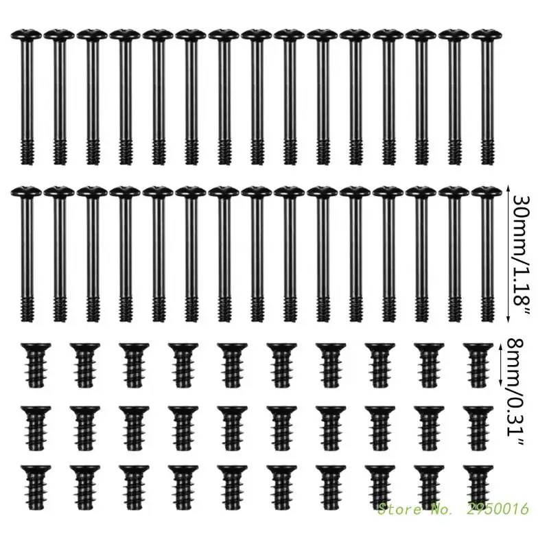 

60pcs Chassis Fan Screws Flat Head Self-tapping Screw Set Computer Cooling Fan Mount Screws Case Fan Long Short Screws S