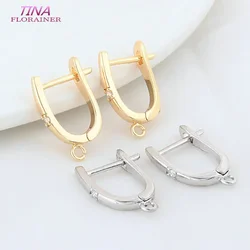 6PCS 14*19MM 14K Gold Color Brass Oval Earrings Hoops High Quality Jewelry Making Supplies Diy Findings Accessories