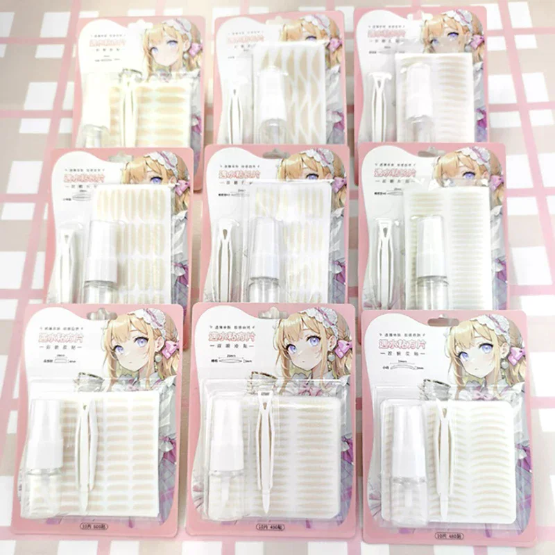 Niewidoczne naklejki na powieki, koronkowe paski do liftingu powiek, taśma do powiek, naklejki samoprzylepne, narzędzia do taśmowania powiek.