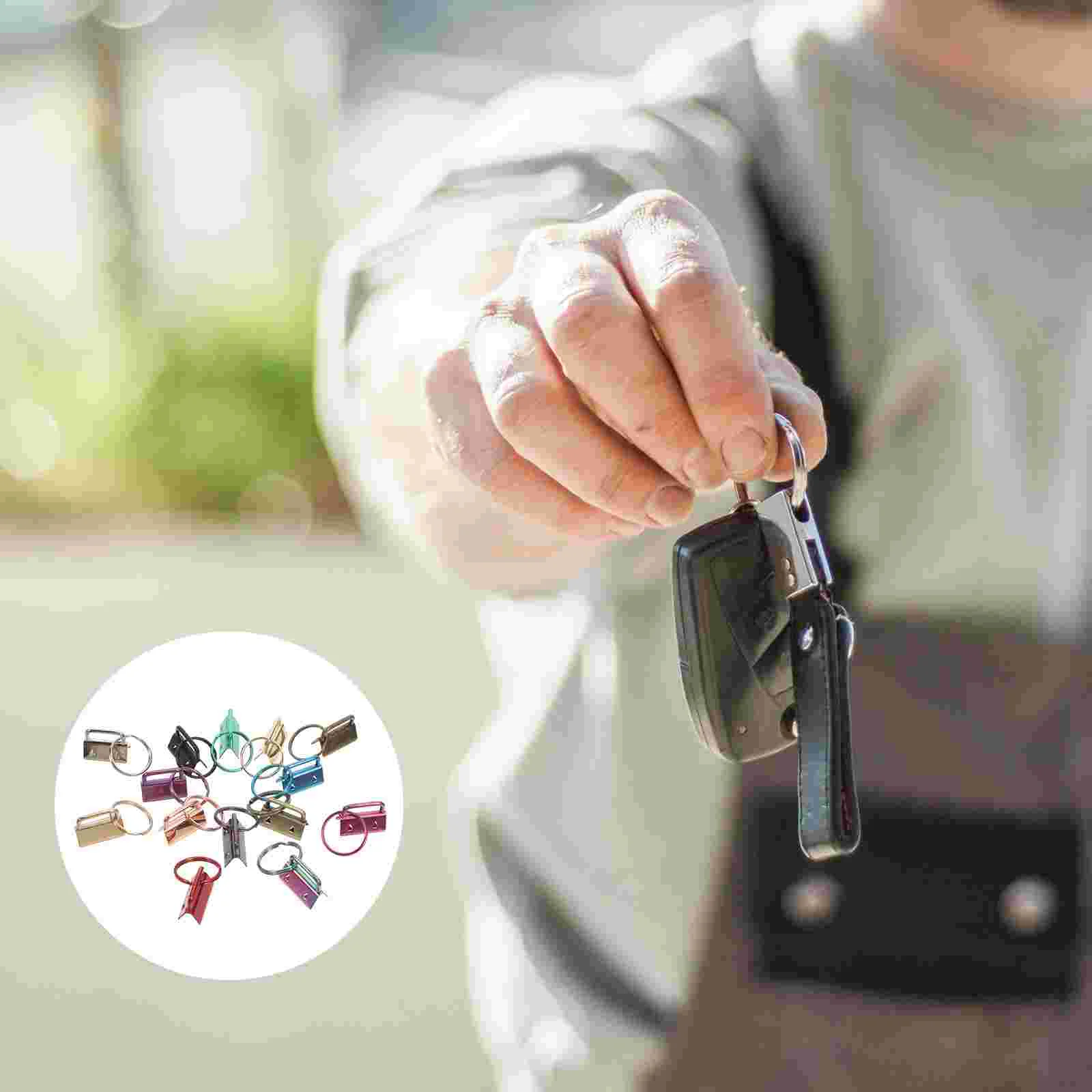 150pcs Tail Clip Key Fob Hardware Lanyard Keychain Men Wristlet Kit Metal 25mm Rust Free Versatile Design Compact