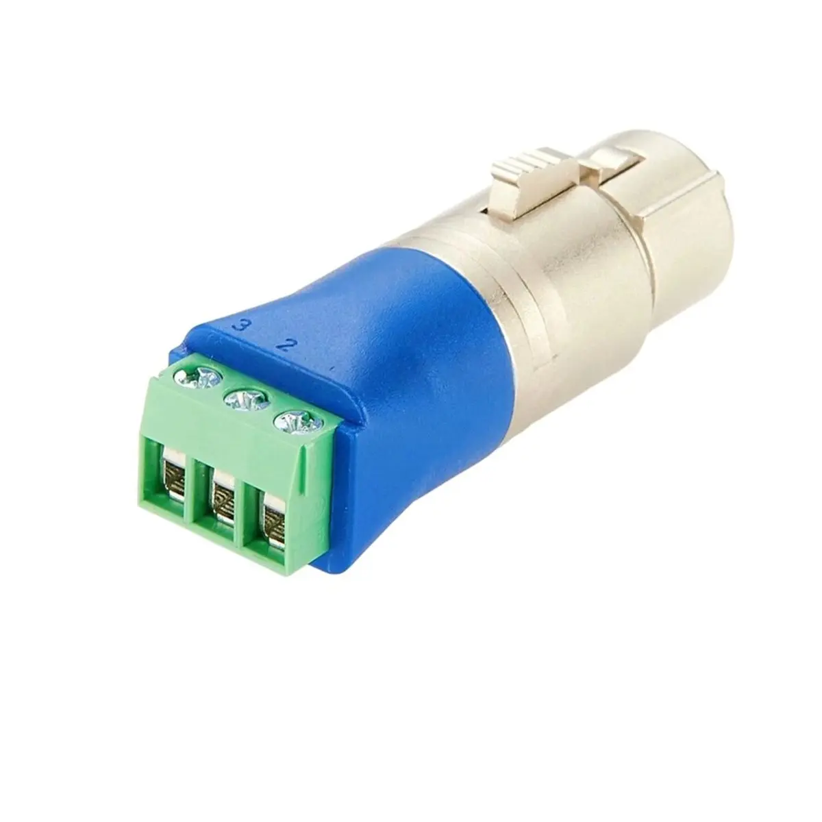 2PCS 3-Pin Male XLR to Screw Terminal Adapter Solderless XLR Terminal Block Microphone Audio Connector for DMX512