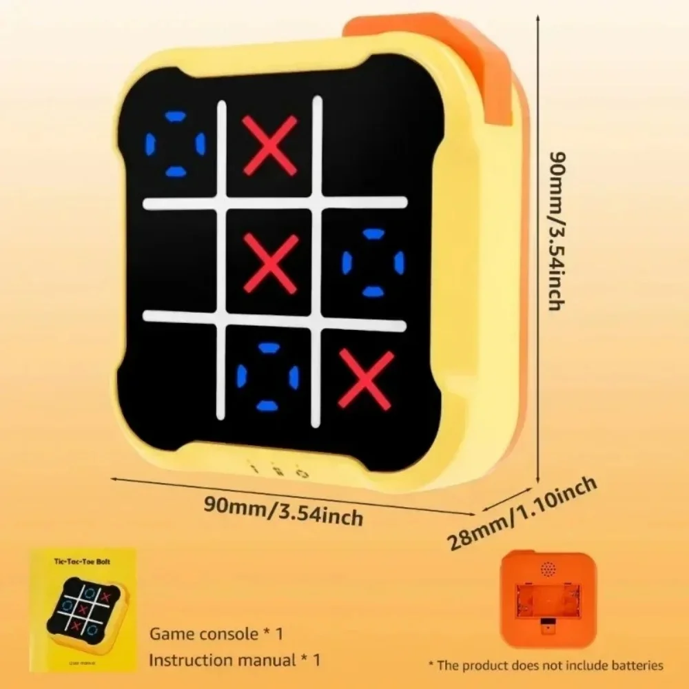 Juego de ajedrez con perno de TIC-TAC-TOE electrónico 3 en 1, rompecabezas multifuncional para niños, juguetes portátiles, juegos de mesa, regalos para niños