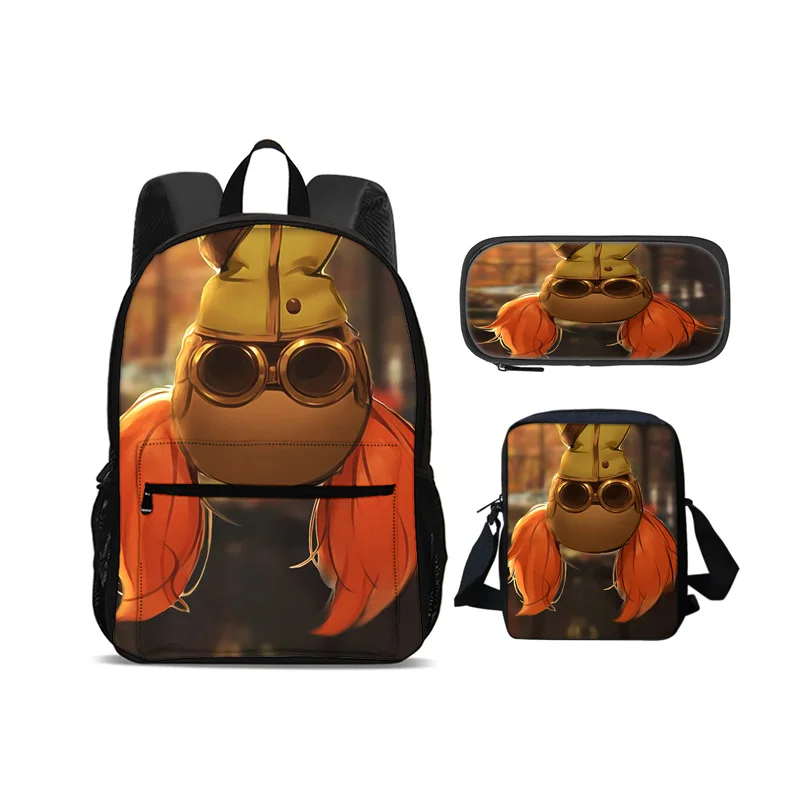 Little Nightmares backpack, pencil case, shoulder bag, 3Pcs Set, cartoon print, new school style for male and female students