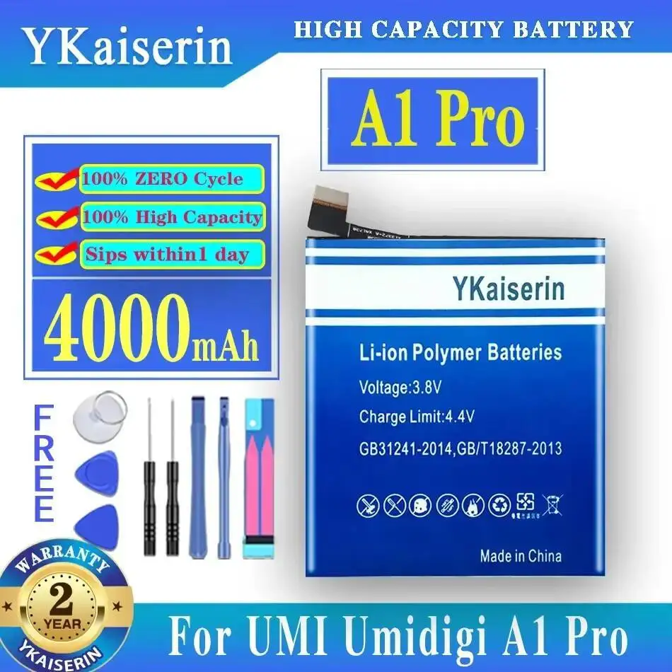 

Mobile Phone Battery 4000Mah For Umidigi Umi A1 Pro Reliable Replacement