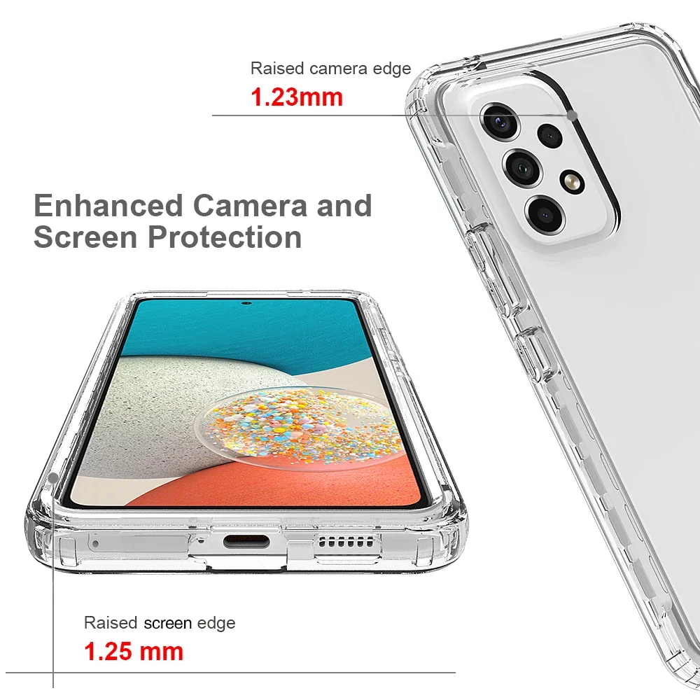 Armor Shockproof Case For Samsung Galaxy A53 A33 A23 A13 A12 A22 A32 A42 A52 A72 A51 A71 A21S TPU Plastic Clear Back Cover