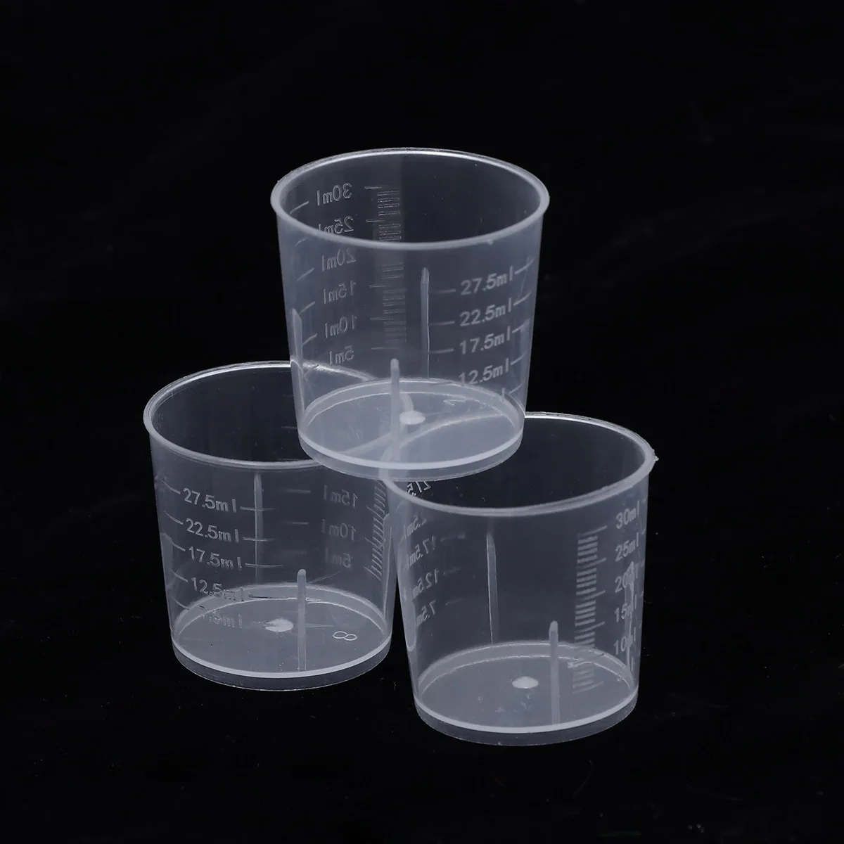

100pcs 30ML Plastic Epoxy Kit Graduated Cups and Stirring Sticks Transparent Scale Cups for Mixing Paint Stain Epoxy