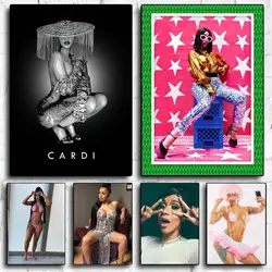 cardi b Decoration Art Poster Wall Art Personalized Gift Modern Family bedroom Decor Canvas Posters