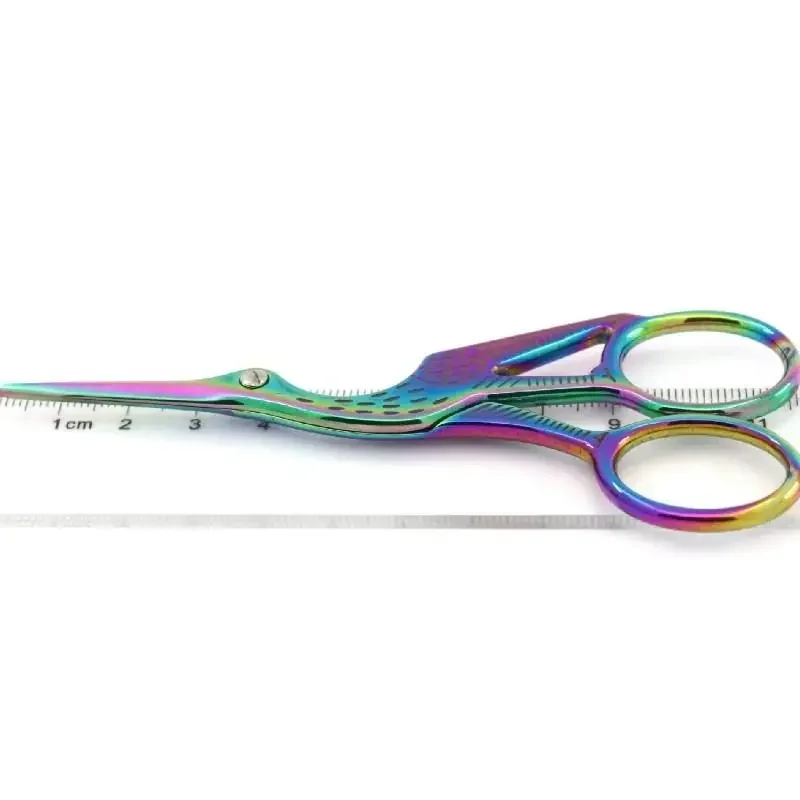 1Pc Vintage Antique Crane Sewing Scissors Cross Stitch European Style Gold Needle DIY Home Tools - view 2