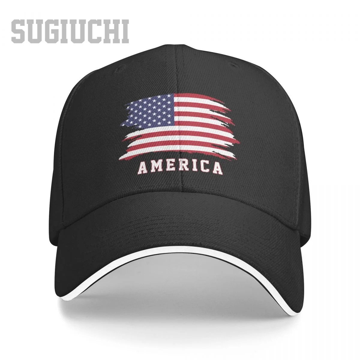 Unisex Sandwich American Flag USA United States Baseball Cap Men Women Hip Hop Caps Snapback Golf Hat Fishing