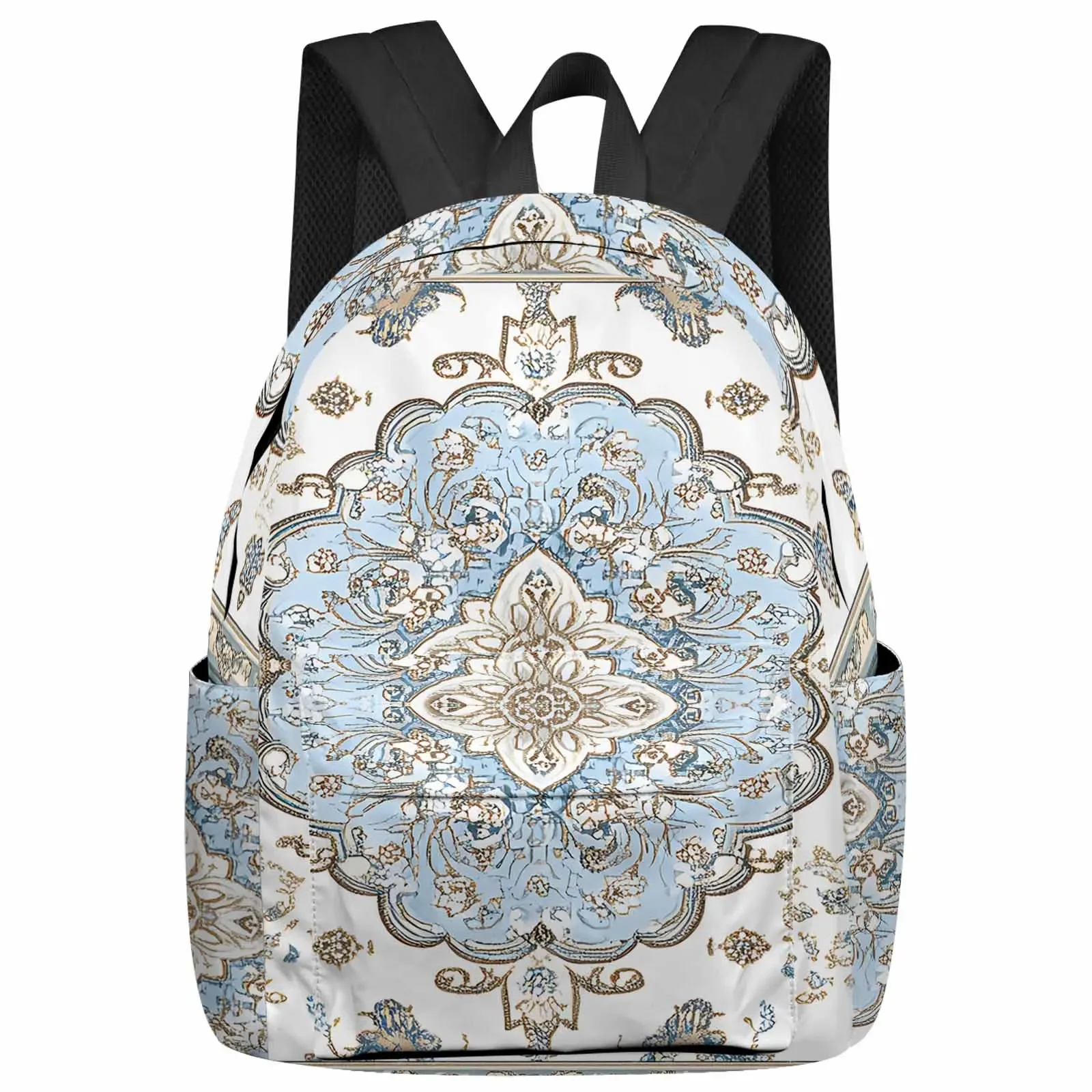 

Vintage Retro Boho Floral Print Pattern Backpacks Teenagers Student School Bags Men Women Travel Mochila