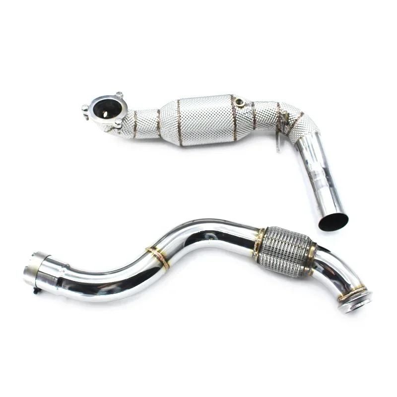 

Section High flow Pipes branch downpipe Exhaust Pipe with for A250 2.0T 2014