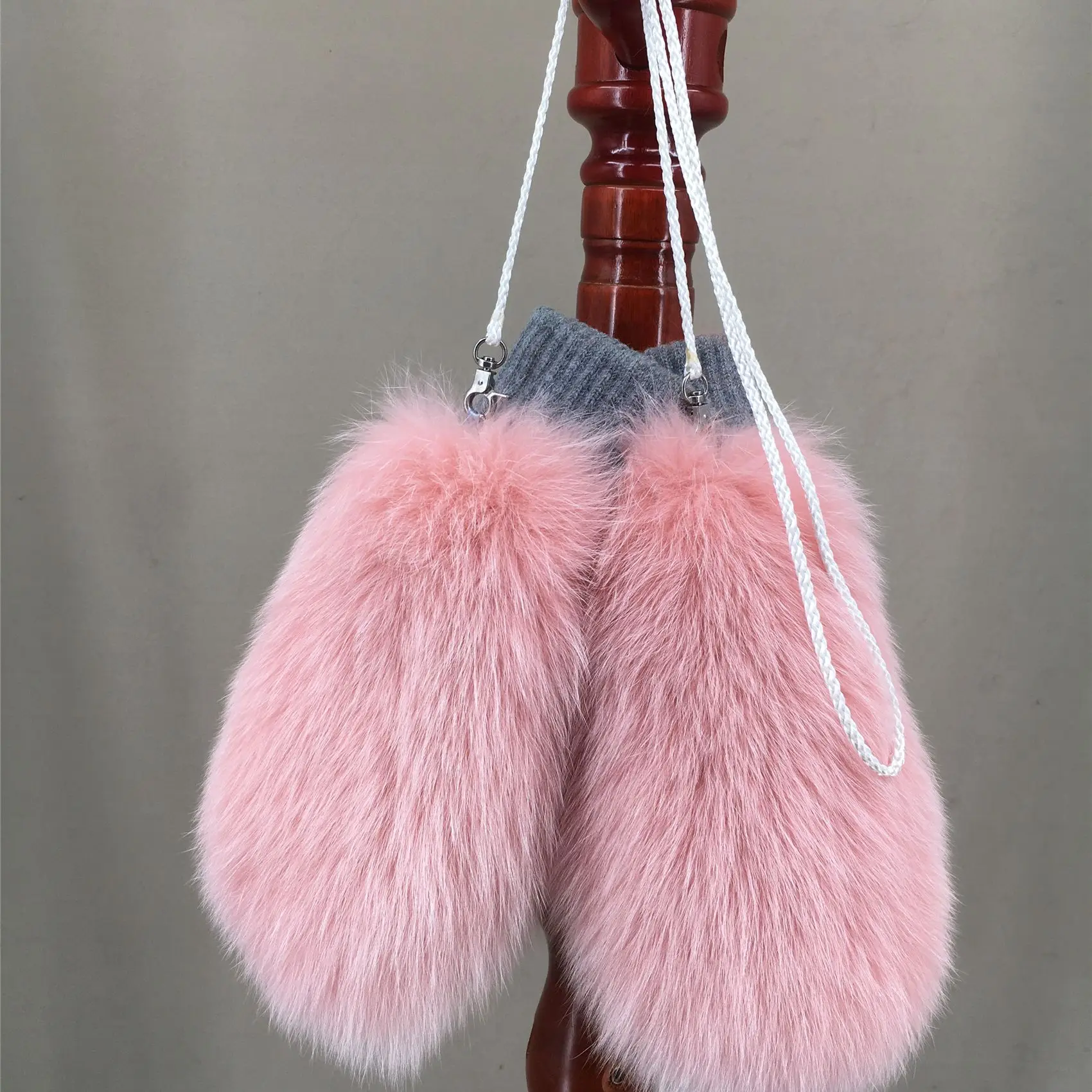 

Real Fox Fur Knitting Glove, Pink Color, 2023 Furry 2210006, on Sale