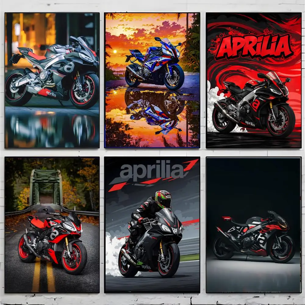Aggressive Racing Sporty A-Aprilia Poster Top-tier Indoor room Decor Art & Household Decoration Presents