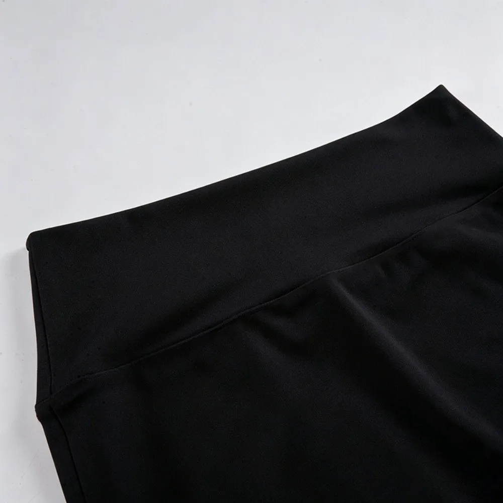Modischer Rock mit unregelmäßigem Saum, niedriger Taille, schmaler Passform, knielang, Midi-Rock mit Quastenbesatz für Damen – Detail 9