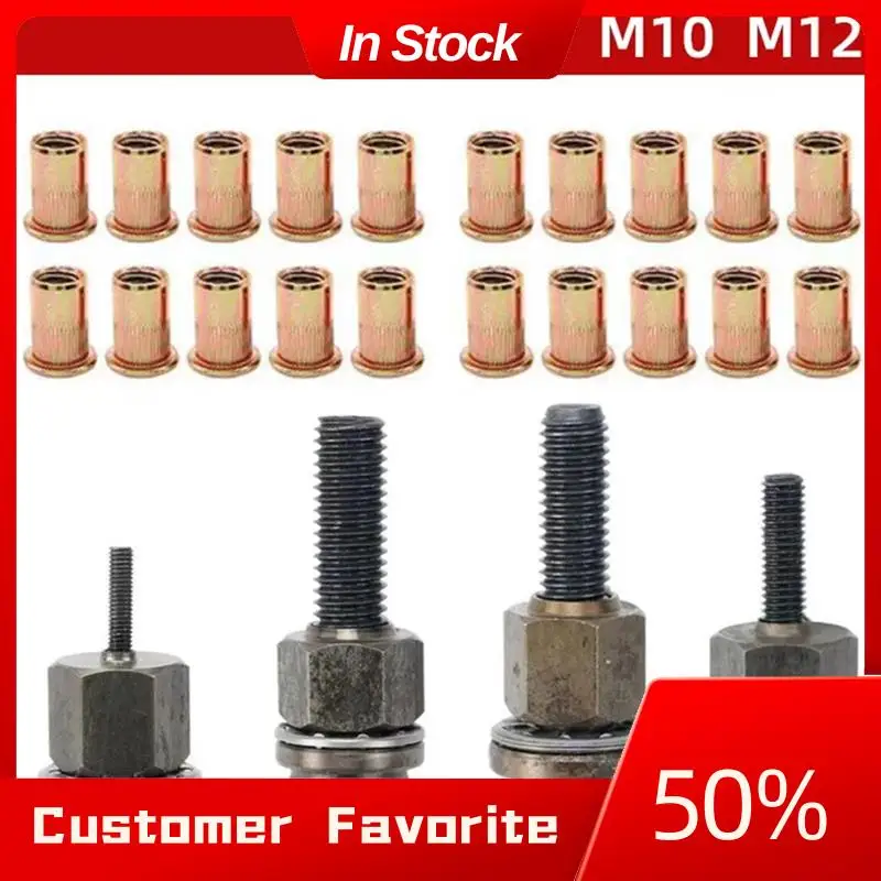

AT03 Top Manual Rivet Screw Riveter Rivet Nut Tool Adapter Metal License Plate Simple Installation 11Pcs