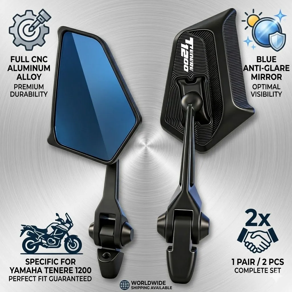 

Universal CNC All-Aluminum Motorcycle Mirrors Adjustable Folding Side Mirror For YAMAHA Super Tenere tenere1200 Tenere XT1200Z