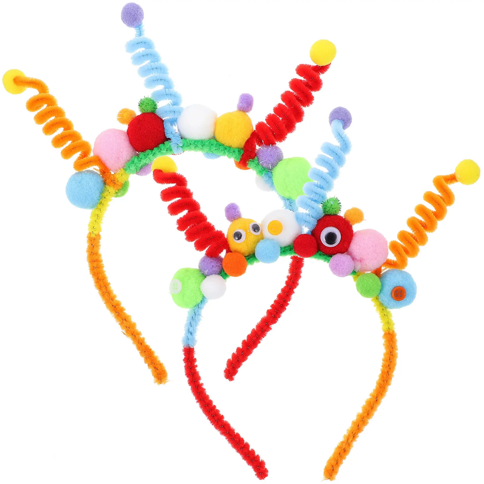 

2 шт. яркие повязки на голову с мультяшными глазами для детей, милые повязки для волос для маленьких девочек, аксессуар для вечеринок, реквизит для фотосессий, праздничный декор, детские повязки на голову