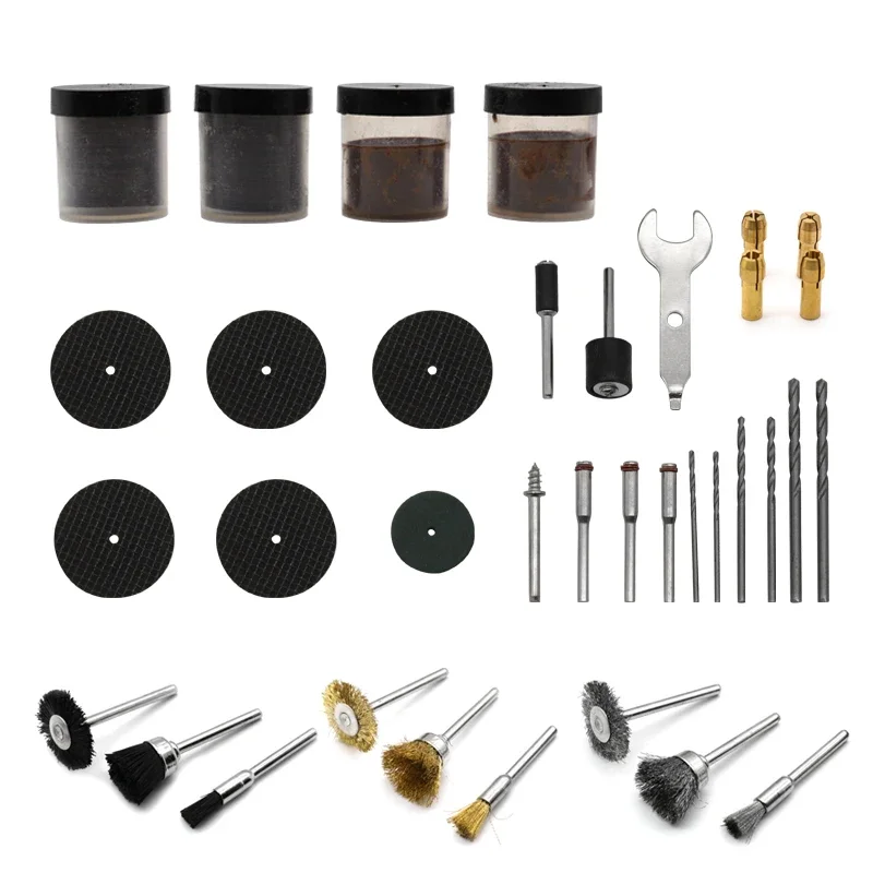 Set di testine per levigatura Mini Dremel Accessori per utensili rotanti, kit di lucidatura per trapano elettrico |   Strumenti abrasivi fai da te