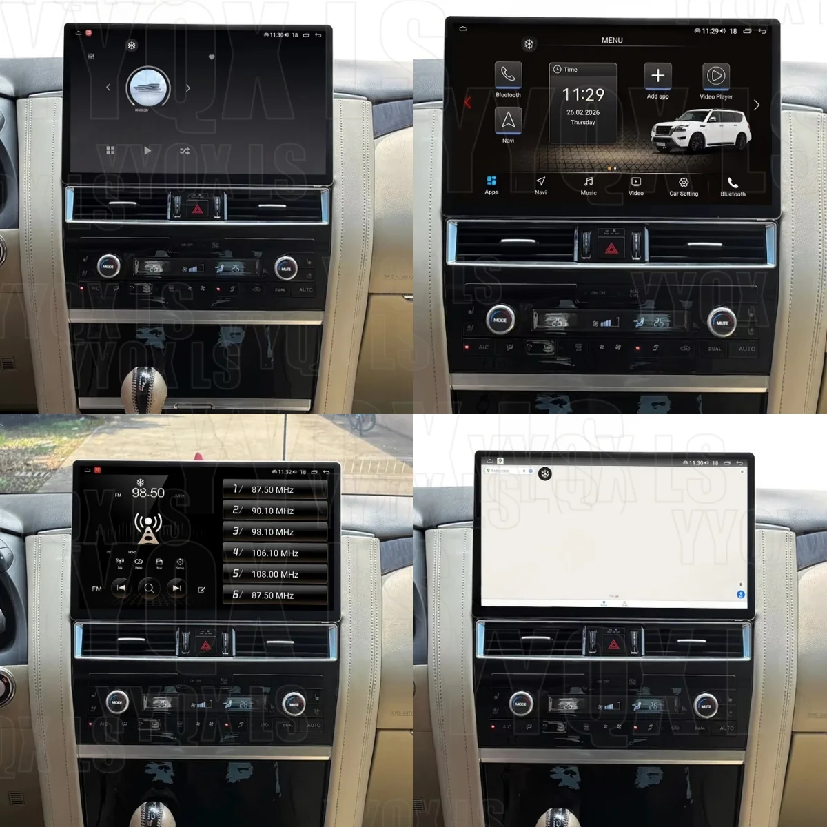 Full HD Touchscreen Car Stereo Radio 14.6 Inch  For Nissan Patrol 2012-2020GPS Navi Wireless CarPlay Android 15 System Head Unit