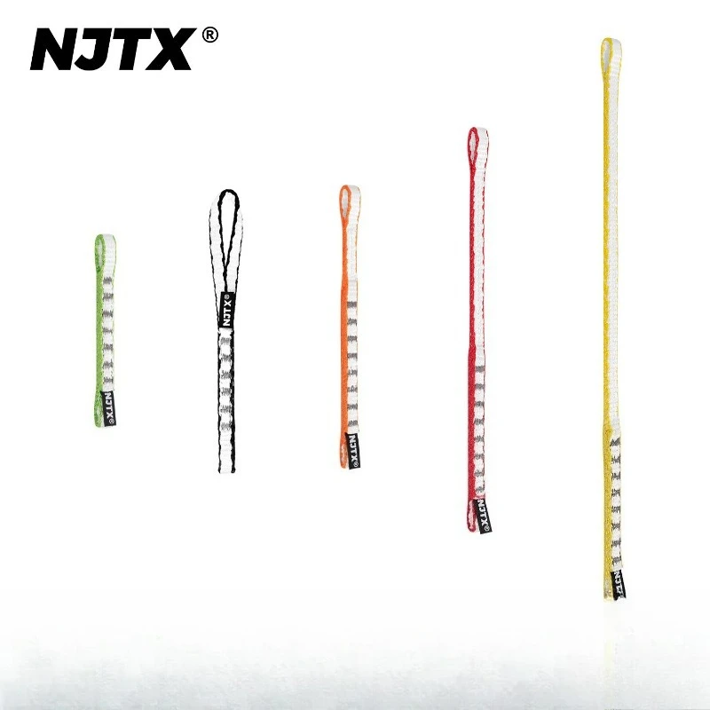NJTX N07 Outdoor Mountaineering Rock Climbing Ice Climbing Quick Hanging Ultra Light Powerful Horse Flat Belt Short Connection