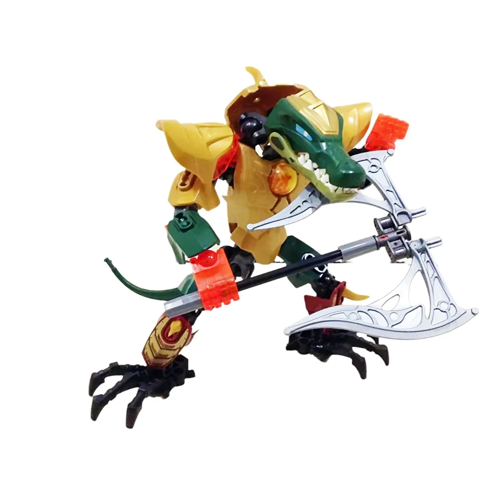 

Blegends of CHIMA Building Blocks 2in1 Fire Vs Ice Chi Crocodile Phoenix Tribe Soldier Set Warrior Figures Toy for Boy Kid Gift