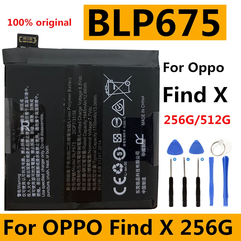 

Runboss New Original BLP675 1700mAh Battery for Oppo Find X 256G (Not 128G) Mobile Phone