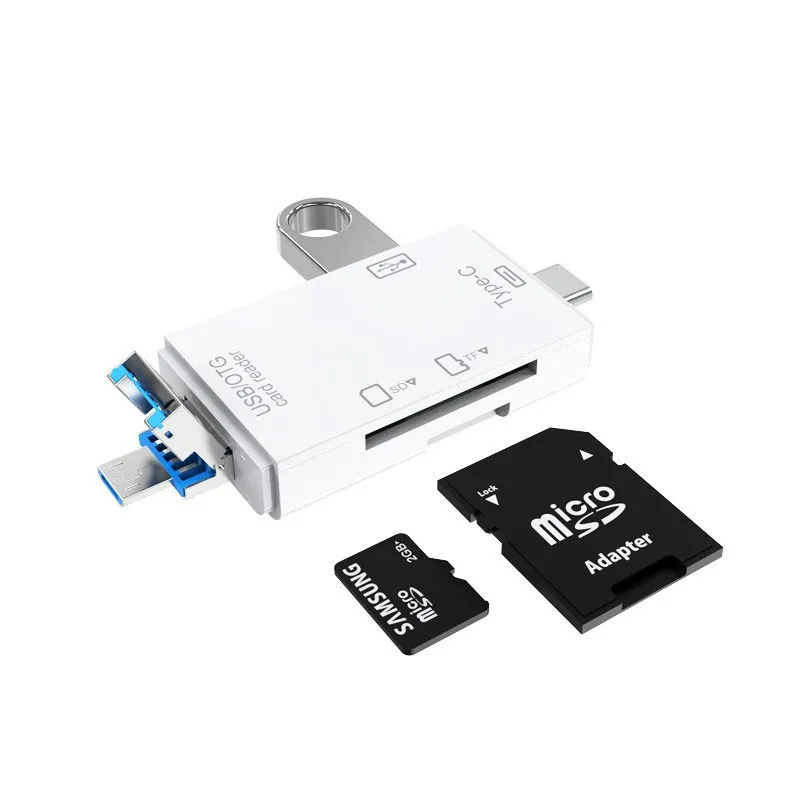 6 In 1 Multifunction Card Reader Computer Mobile OTG Converter TF SD Conversion Camera USB3.0 Typec High Speed Transfer Adapter