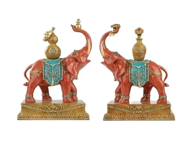New Chinese-style elephant copper ornament porch living room Taiping auspicious craft decoration holiday gift blessing