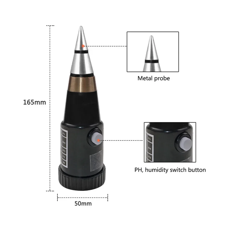 High Sensitivity 2 in 1 Pen Type PH Meter Soil Acidity Meter Soil Moisture Monitor for Garden PH Tester Hygrometer