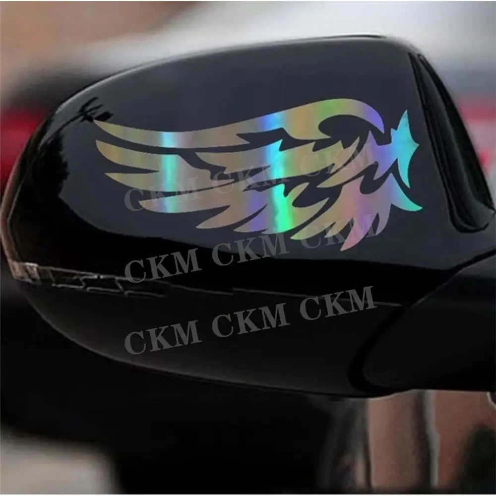 Car Sticker 3D Guardian Angel Wings Lovely Reflective Warning Sign Funny Car Decal Stickers Motorcycles Bumper Decoration 2Pcs